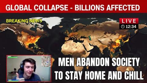 Men Are Chilling And Relaxing As Society Is Collapsing