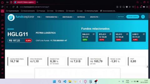 Quadro Finanças - Fundos Imobiliários