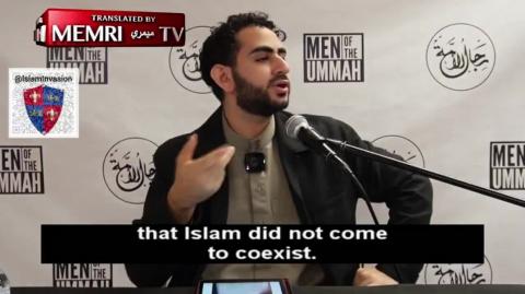 “We did not come here to coexist"