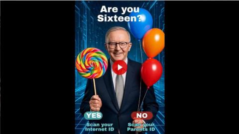 Albo makes a promo video for the u16 social media ban