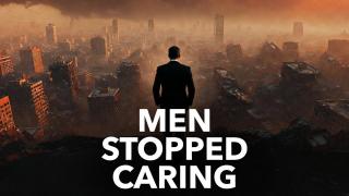 Men Walking Away Don't Care If Society Collapses