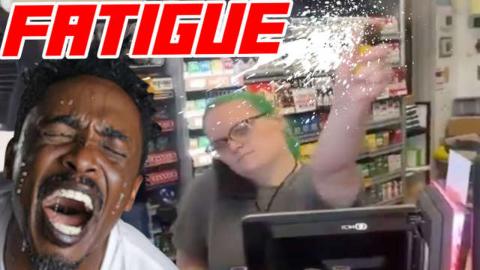 Green Haired Woman Pepper-Sprays Black Man Inside a Speedway