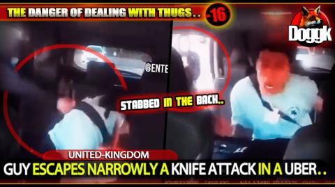 [+16] GUY ESCAPES NARROWLY AN KNIFE ATTACK IN A UBER.. (UNITED-KINGDOM) >> INSANE !! MUST SEE !!!
