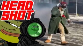 Dumb Anti-ICE Rioter Takes a Rubber Bullet to the Jaw