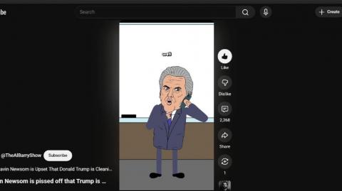 Gavin Newsom is pissed off that Trump is trying to clean up DC