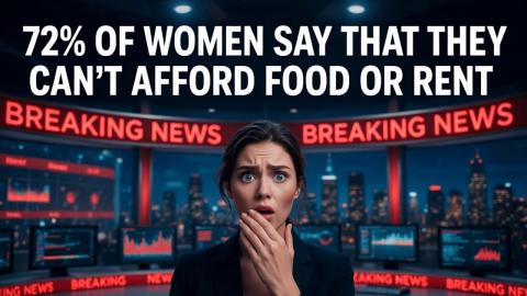 72% of Women Say That They Can't Afford Food or Rent