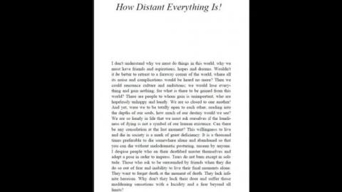 Reading from Cioran's On the Heights of Despair