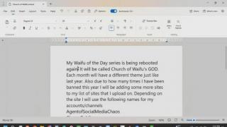 Channel Update About My Waifu of the Day Series in 2026