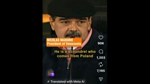MADURO on Netanyahu - "He is not an authentic Jew he's a scoundrel who comes from POLAND"