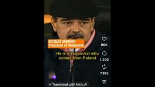 MADURO on Netanyahu - "He is not an authentic Jew he's a scoundrel who comes from POLAND"