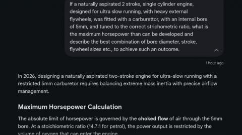 Low Speed Two Stroke Engine Effiency - Google produces some good information and some of it is very wrong