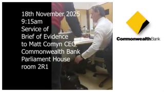 Served - Trillions stolen from the Australian People - Corruption Whistleblower