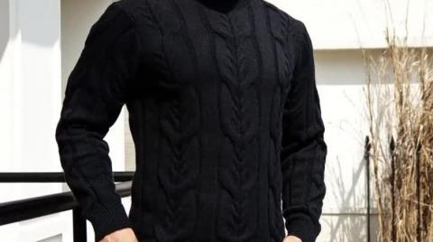 Men's Casual Striped Sweater - Warm Knitted Sweater for Autumn and Winter