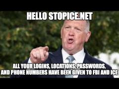 Stop ICE Website Hacked and All Users Data Given to FBI