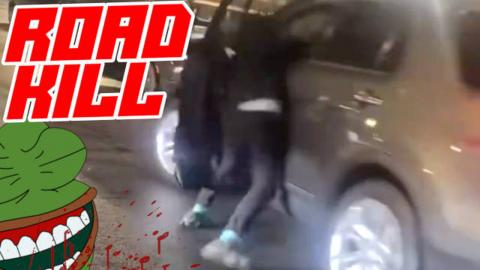 Idiot Punches His UBER Driver and Gets Run Over