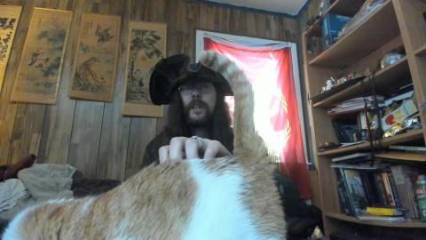 Kitty Eats Squiddy Snacks