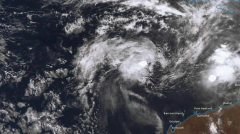 A cyclone spinning up - Off Port Headland Australia Friday 16th Jan 2020