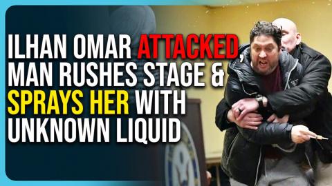 Ilhan Omar ATTACKED, Man Rushes Stage & Sprays Her With Unknown Liquid
