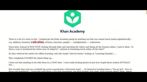 The Stupid Lying, Lazy, Buck Passing Women in the Education Dept - The Khan Academy and Learning Equality
