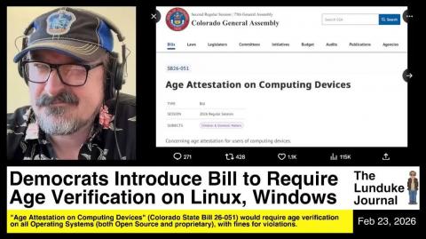 Democrats Introduce Bill to Require Age Verification on Linux, Windows