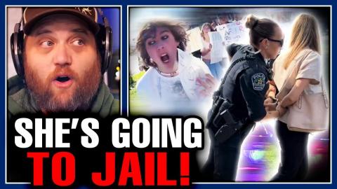 ENTITLED WOKE BRAT FINDS OUT! GOING STRAIGHT TO JAIL FROM ICE PROTEST