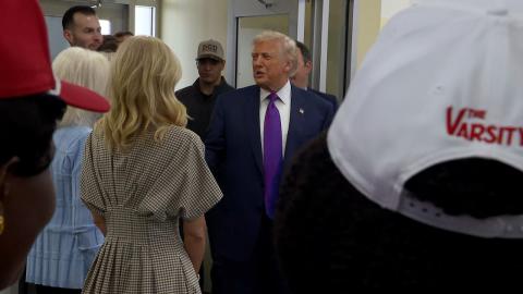 President Trump Visits a Local Business