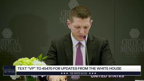 Vice President JD Vance Delivers Remarks at the Critical Minerals Ministerial