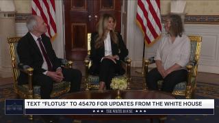 First Lady Melania Trump Meets with Freed American-Israeli Hostage Keith Siegel