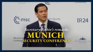 Secretary Rubio delivers remarks to the Munich Security Conference