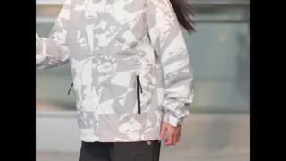 Men’s Camouflage Windproof Jacket – 100% Polyester, Lightweight Zip-Up with Hood