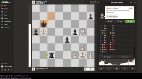 Chess and a bit of monkey business with chess.com again.