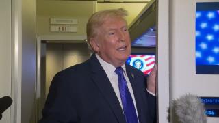 President Trump Gaggles with Press on Air Force One En Route Joint Base Andrews, MD, Feb. 16, 2026