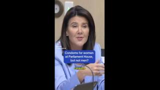 The Unfuckable Bush Pigs have One Up on the Men - Condoms in The Womens Shitters