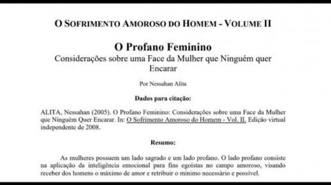 O Profano Feminino (Ed. 2008) (Nessahan Alita)