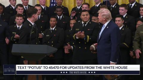 President Trump Participates in the Commander in Chief Trophy Presentation