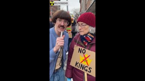 Stanley At The No Kings Protest