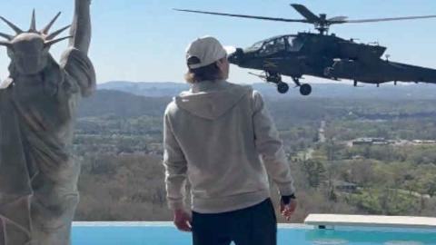 Lefties Are Upset Army Helicopter Flew By Kid Rock's House
