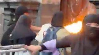 Women Try to Burn Down a Church on fire During International Women’s Day