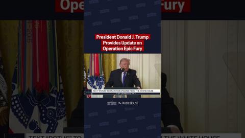 President Trump provides an update on Operation Epic Fury at the White House
