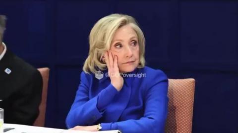 Hillary Clinton reacted angrily after her photo was released during the Epstein deposition saying
