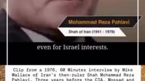 Iran's 1976 Shah Pahlavi Calling Out Israel's Media Control on 60 Minutes