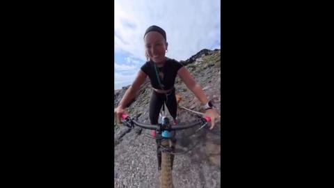 Narrow cliffside fall