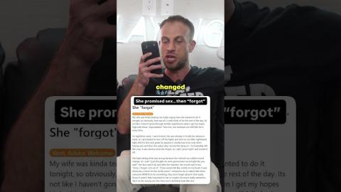 He Thought They Were Having Sex Tonight…