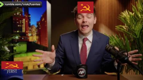 The commie slut, Nick Fuentes, wants a leftist takeover because commie proxies are being hit by US foreign policy: 'VOTE DEMOCRAT!'"