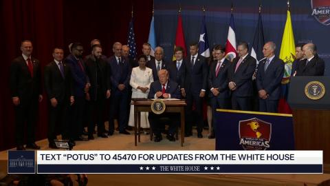 President Trump Delivers Remarks to the Shield of Americas Summit