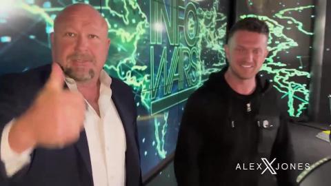 HISTORIC VIDEO: Alex Jones & Tommy Robinson Meet For The 1st Time In Person At The Infowars Studio!