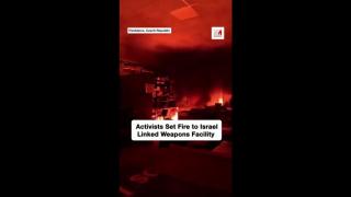 International group called "Earthquake Faction" burns an Israeli weapons factory in the Czech Rep