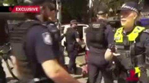 QUEENSLAND - 18 year old Protestor arrested for wearing a _River to Sea_ shirt
