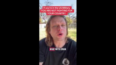 If you are in the US military you are not currently fighting for your country