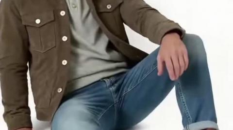 Men’s Solid Color Jacket – Classic Button Design with Large Pockets, Casual & Stylish Outerwear